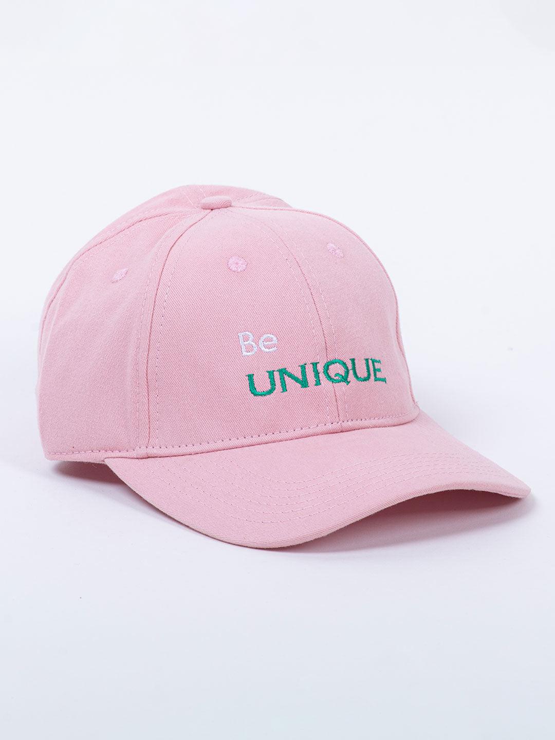 Be Unique Baby Pink Free Size Unisex Baseball Caps - Tistabene