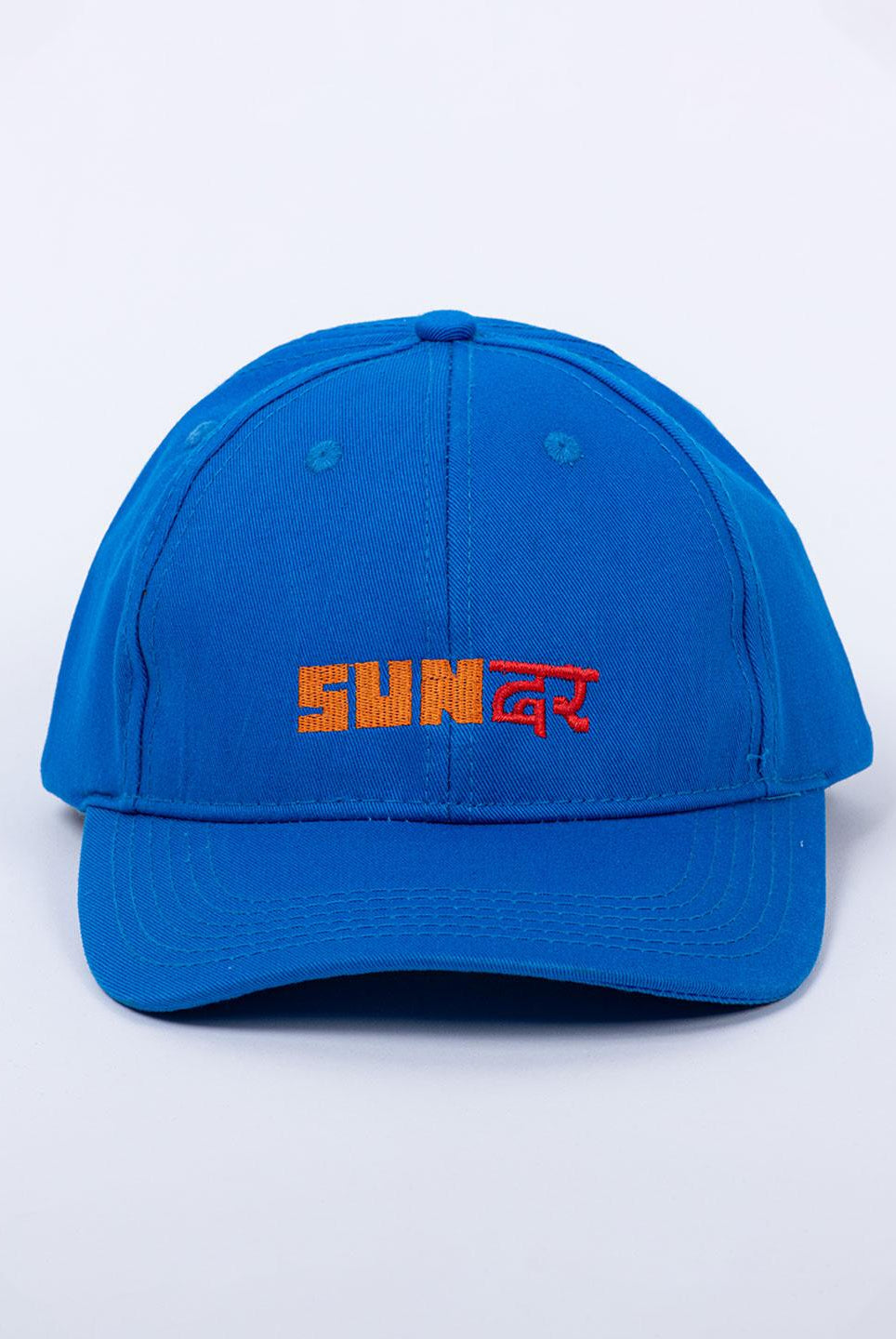 Sundar Embroidered Blue Free Size Unisex Baseball Caps - Tistabene