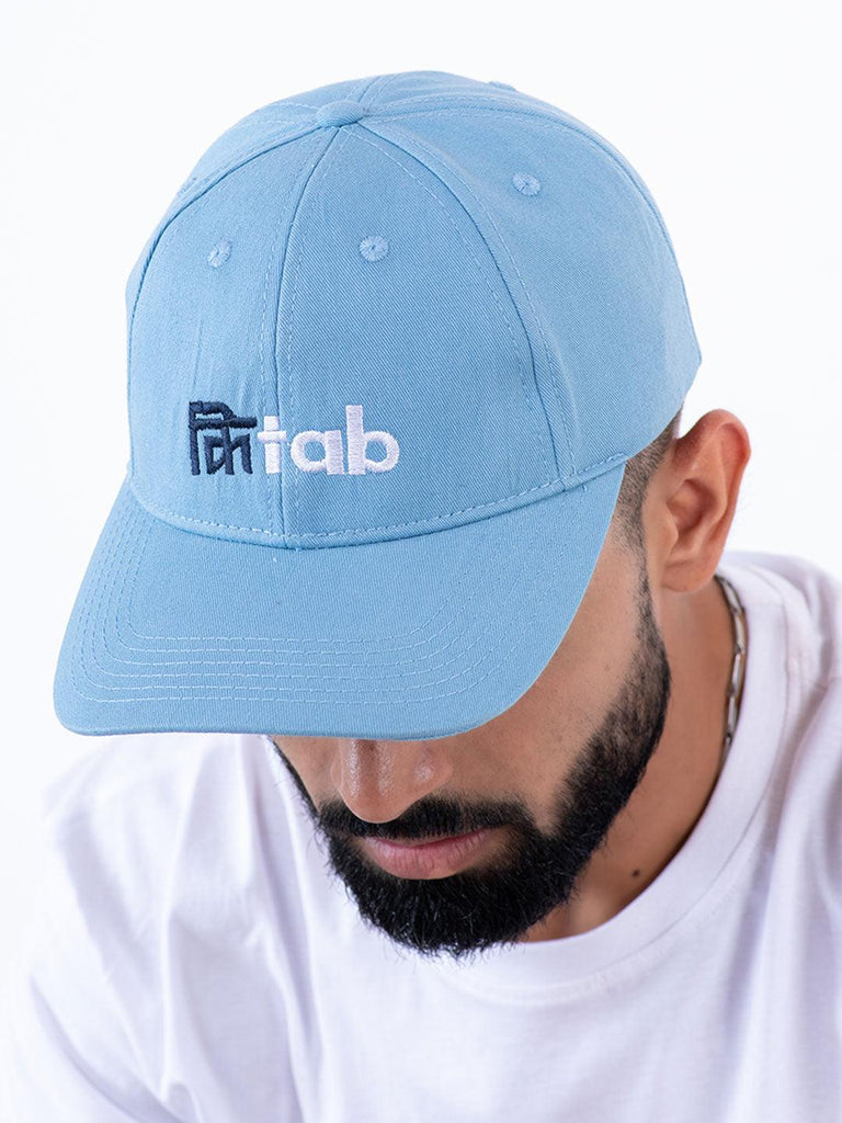 Kitaab Embroidered Light Blue Free Size Unisex Baseball Caps - Tistabene