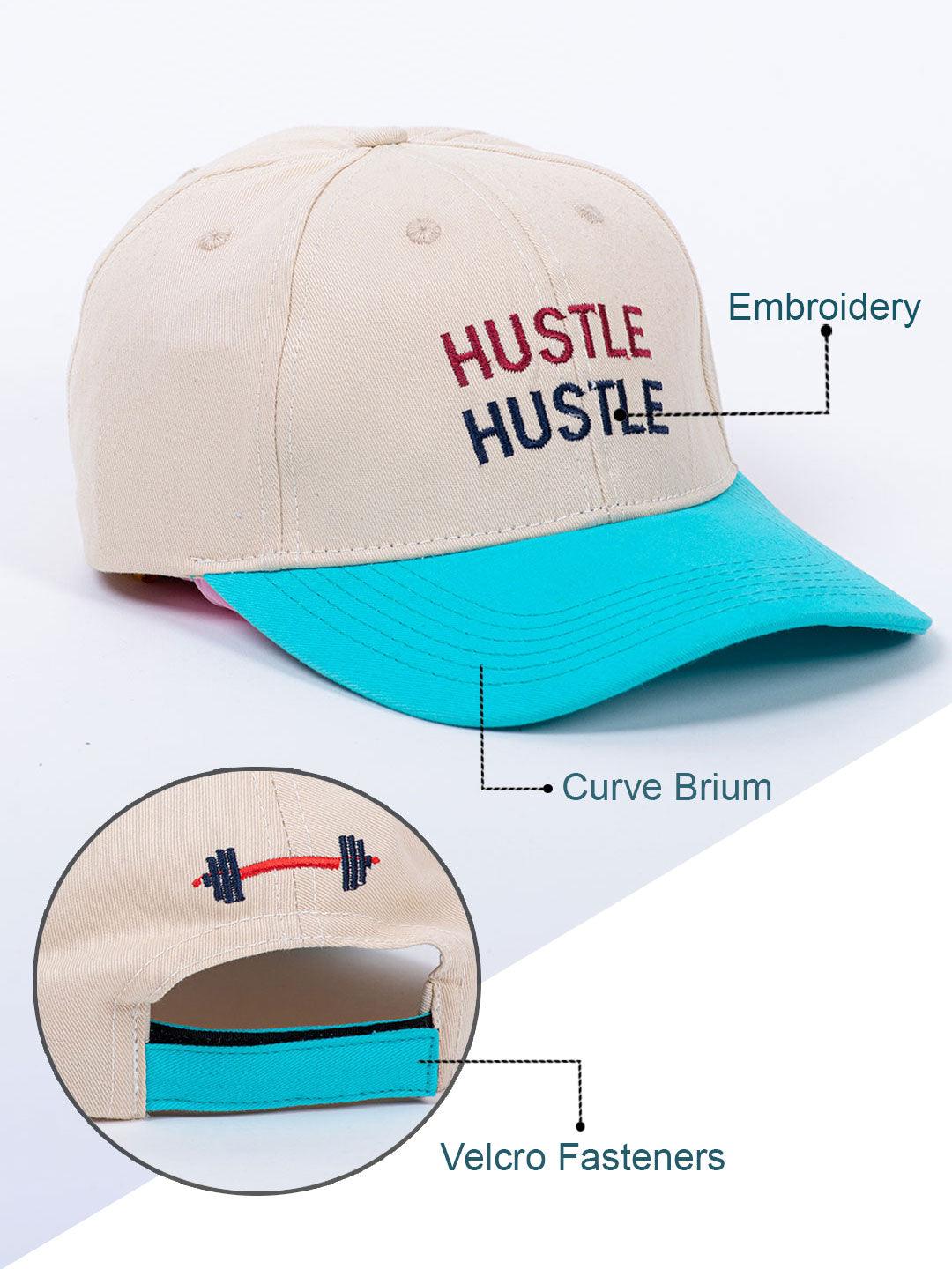 Hustle Hustle Multi Free Size Unisex Baseball Caps - Tistabene