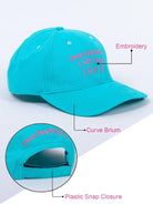 I'M On Seafood Diet Embroidered Sky Blue Free Size Unisex Baseball Caps - Tistabene