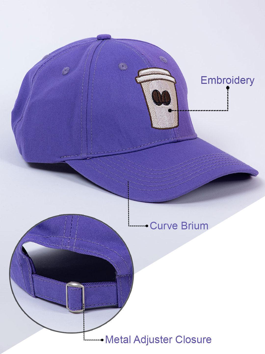 Coffee Mug Purple Free Size Unisex Baseball Caps - Tistabene