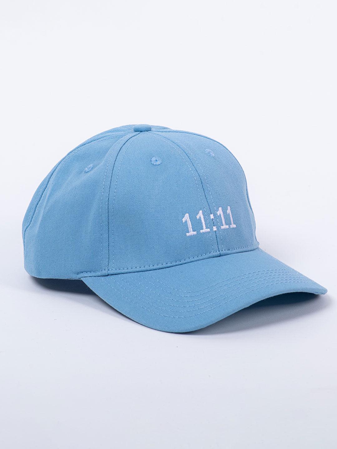11:11 Embroidered Pale Blue Free Size Unisex Baseball Caps - Tistabene