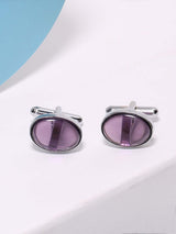 Classic Colored Stones Bullet Back Cufflink