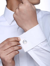 Classic Colored Stones Bullet Back Cufflink