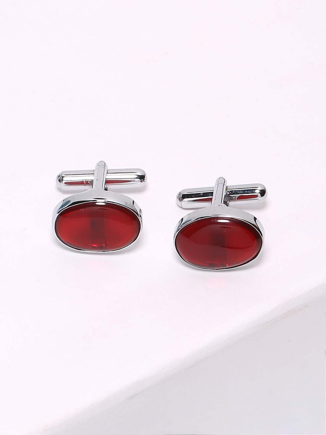 Classic Colored Stones Bullet Back Cufflink