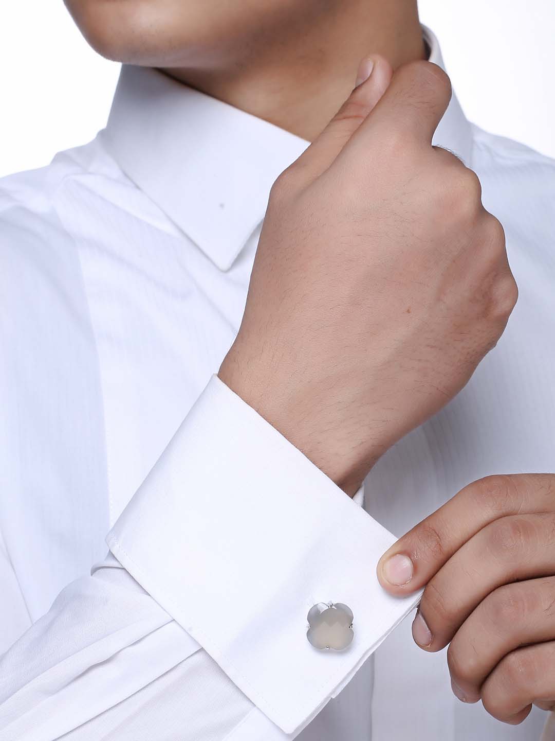 Classic Colored Stones Bullet Back Cufflink