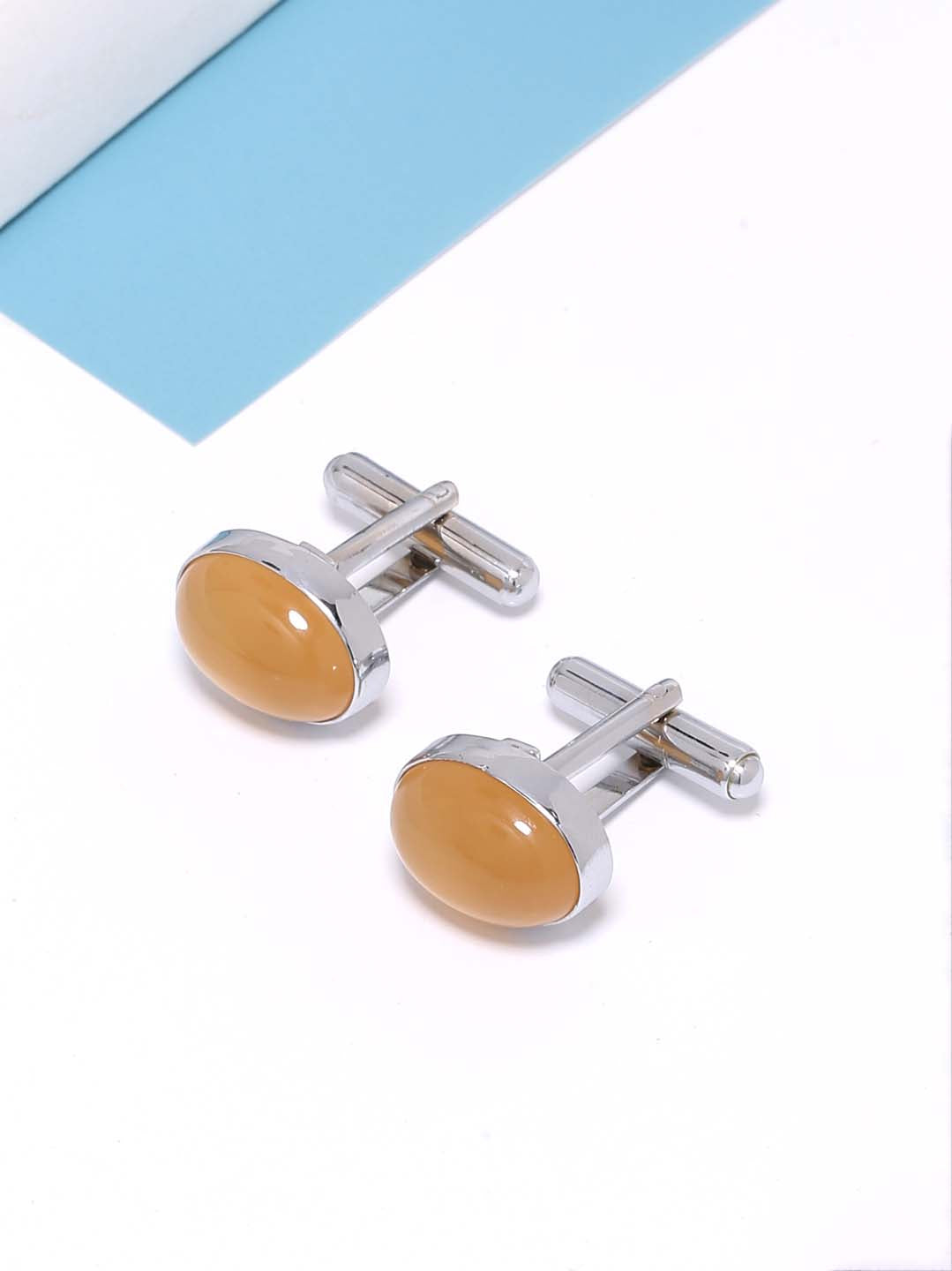 Classic Colored Stones Bullet Back Cufflink