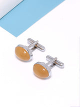 Classic Colored Stones Bullet Back Cufflink