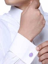 Classic Colored Stones Bullet Back Cufflink