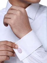 Classic Colored Stones Bullet Back Cufflink