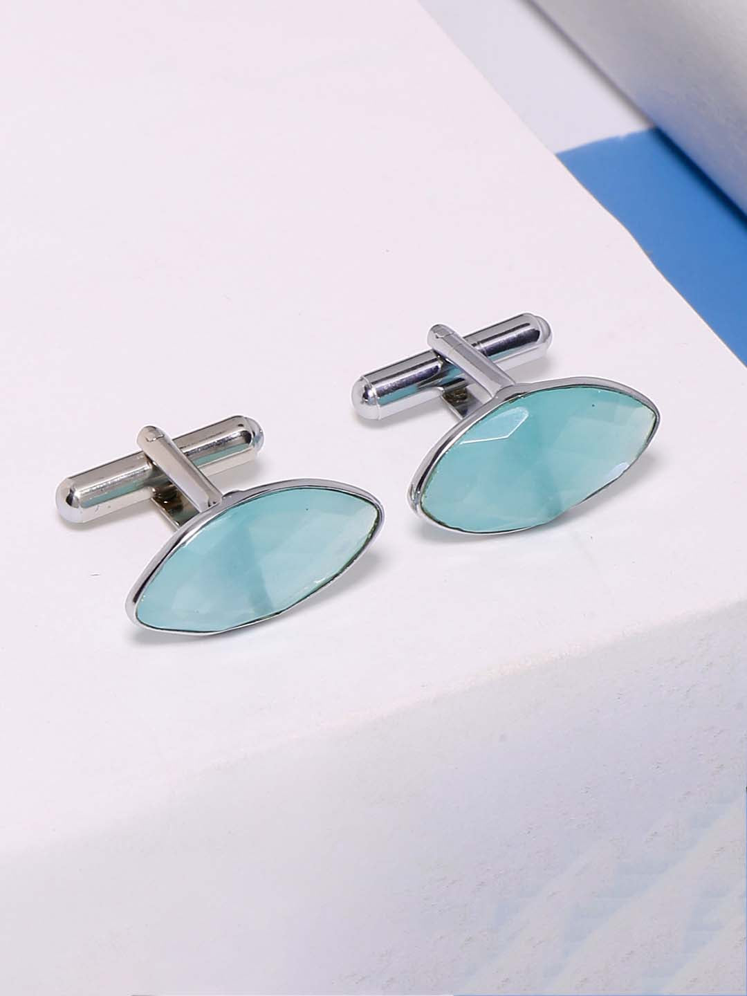 Classic Colored Stones Bullet Back Cufflink