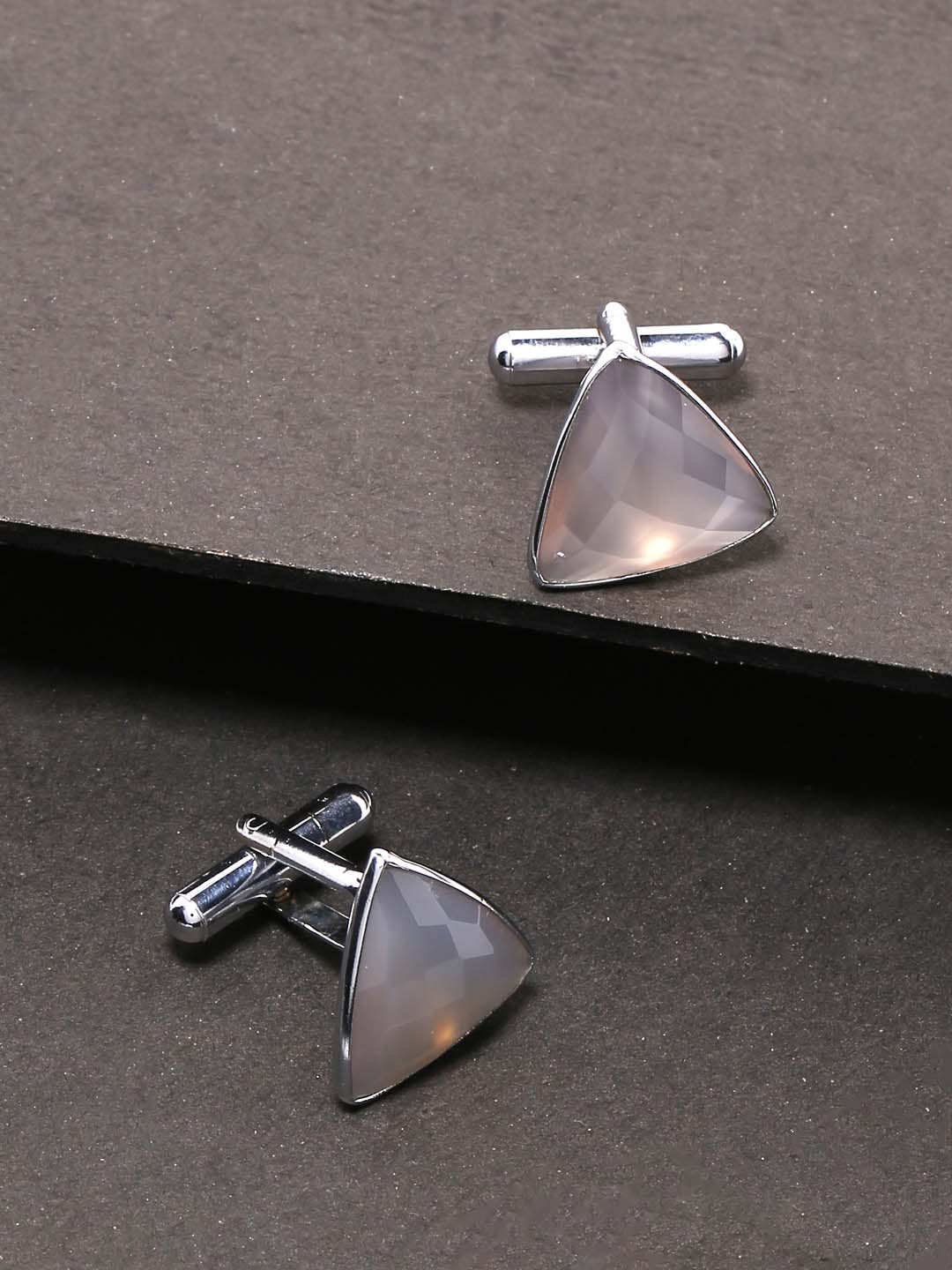 Classic Colored Stones Bullet Back Cufflink