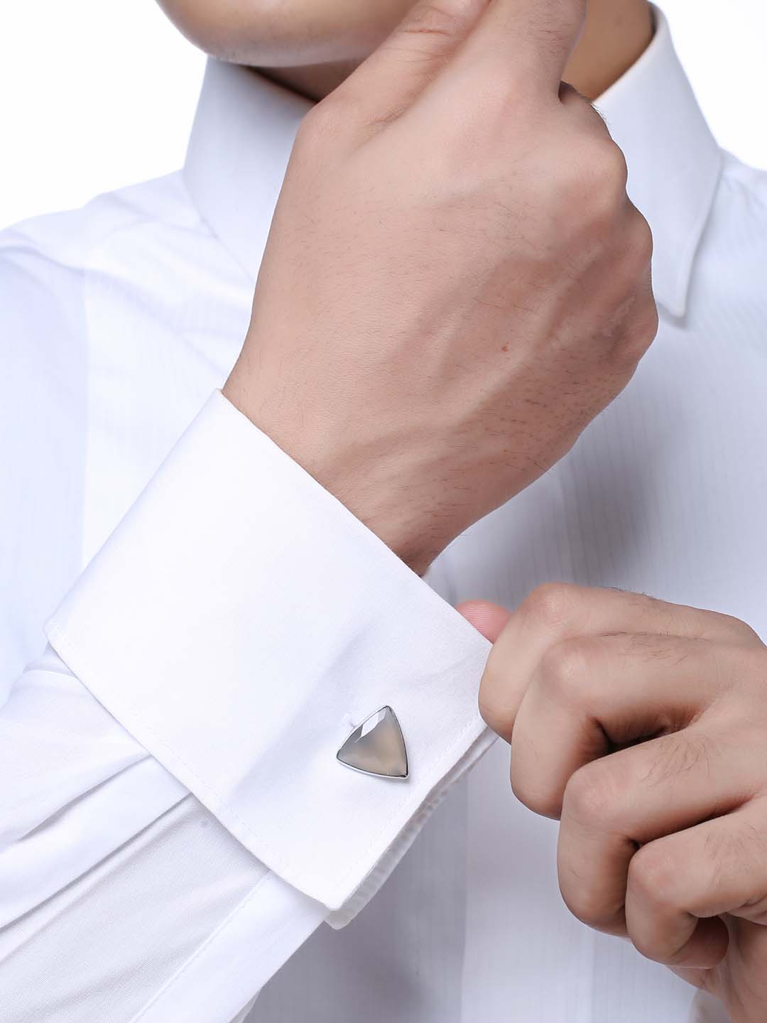 Classic Colored Stones Bullet Back Cufflink