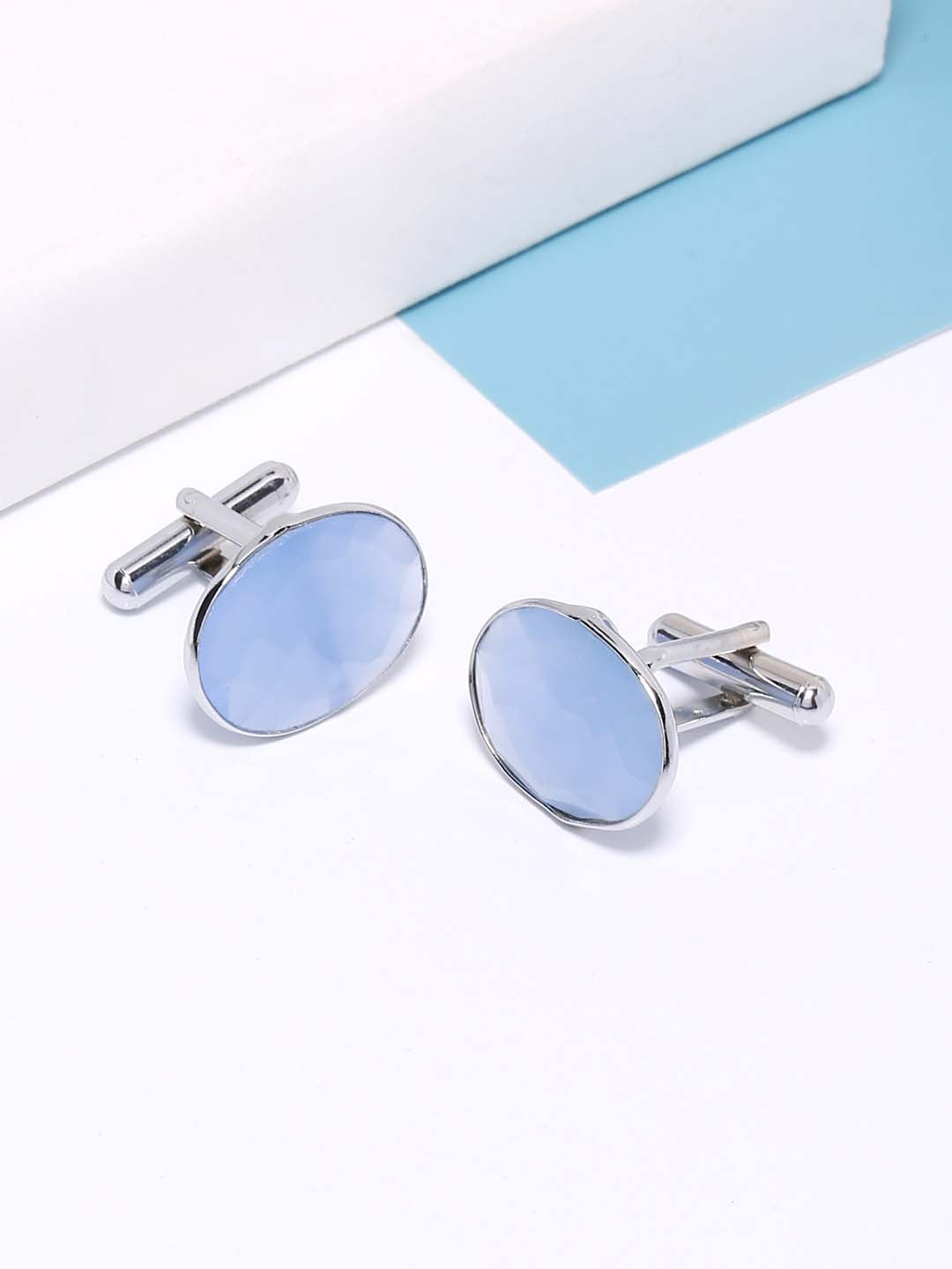 Classic Colored Stones Bullet Back Cufflink