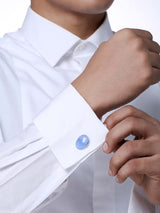 Classic Colored Stones Bullet Back Cufflink