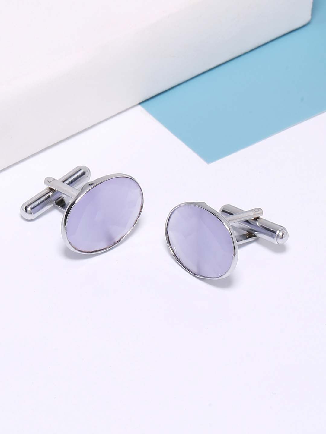 Classic Colored Stones Bullet Back Cufflink