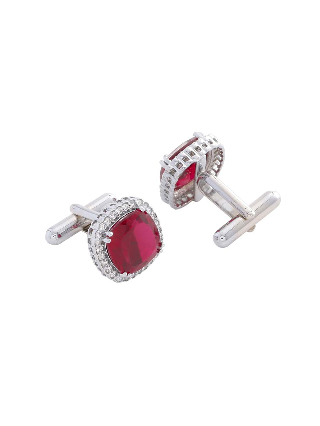 Classic Colored Stones Bullet Back Cufflink