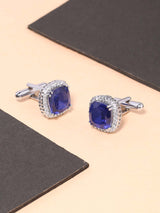 Classic Colored Stones Bullet Back Cufflink