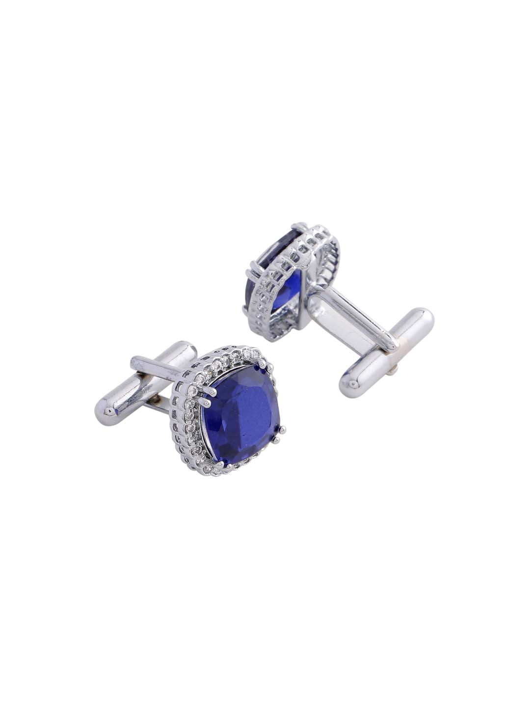 Classic Colored Stones Bullet Back Cufflink