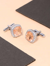 Classic Colored Stones Bullet Back Cufflink
