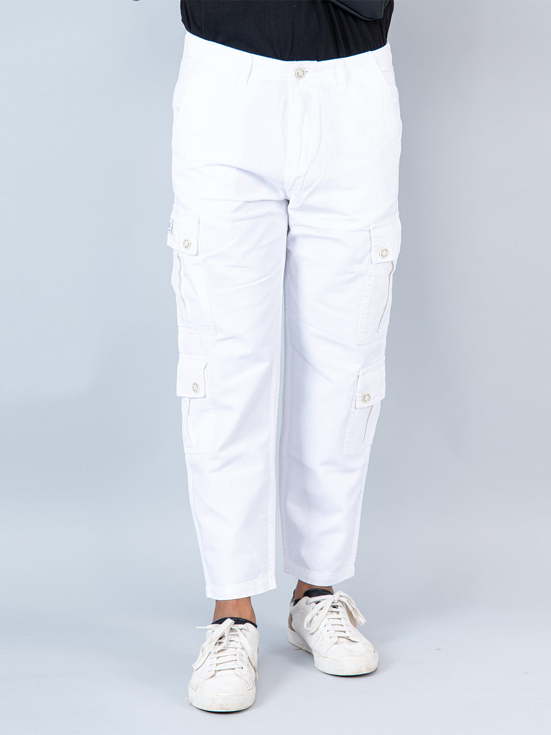 Unisex Korean Fashion Y2K Aesthetic Basic 6 pocket White Linen Jogger pants  wide leg baggy Cargo Pants, Men's Fashion, Bottoms, Joggers on Carousell