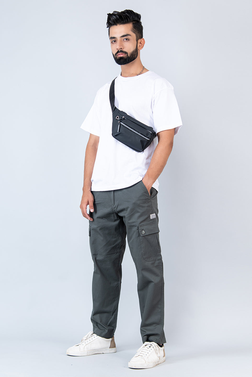 olive green baggy fit chinos cotton cargo pants