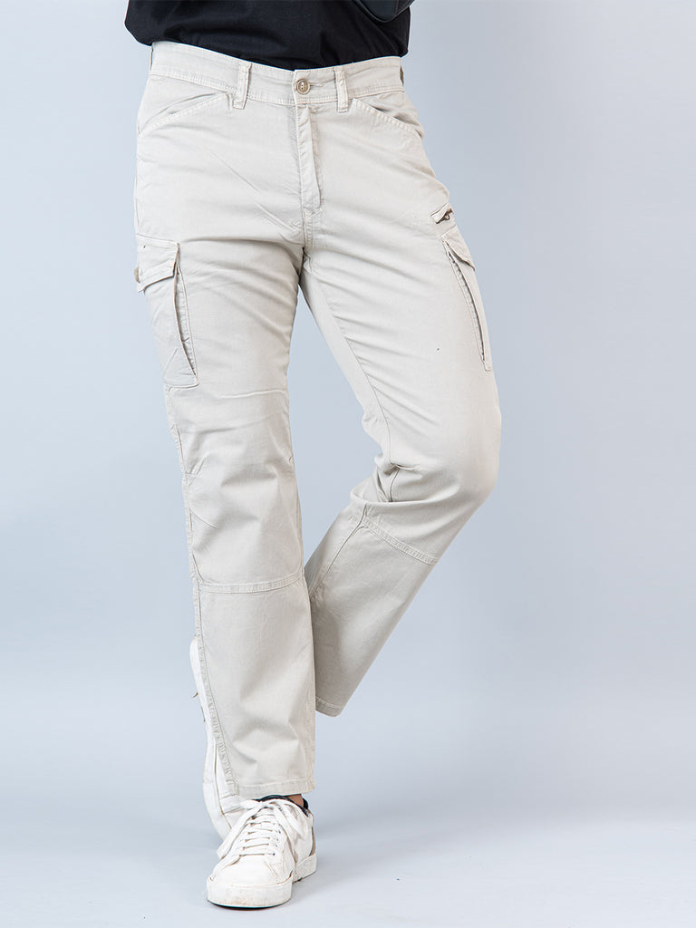 Cream Gap Twill Cotton Mens Cargo Pants - Tistabene