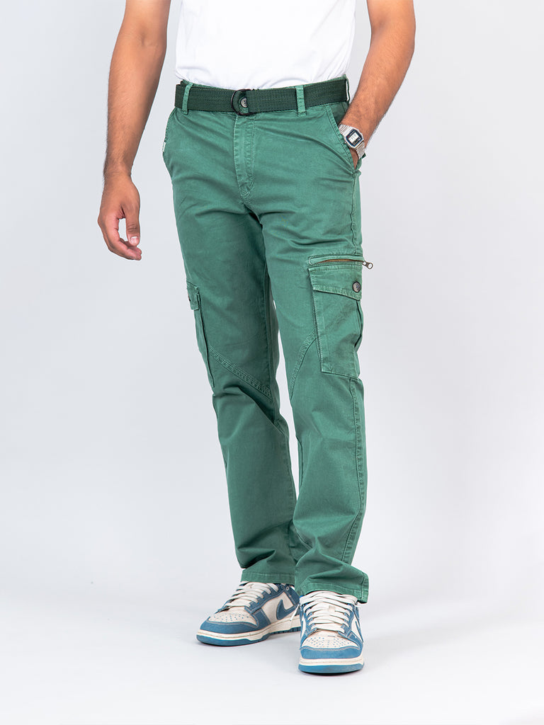 Green Gap Twill Cotton Cargo Pants - Tistabene