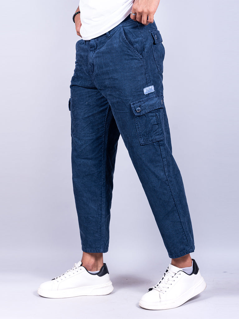 Blue Baggy Fit Codrouy Cargo Pants - Tistabene