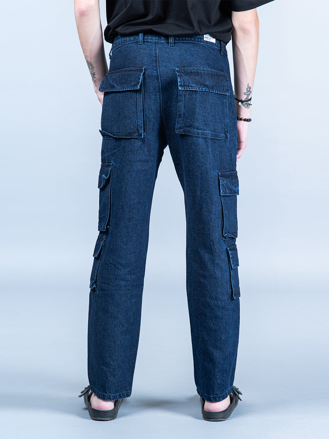 SweatyRocks Women's High Waist Cargo Jeans Flap Pocket Wide Leg Denim Pants  Blue XXS at Amazon Women's Jeans store