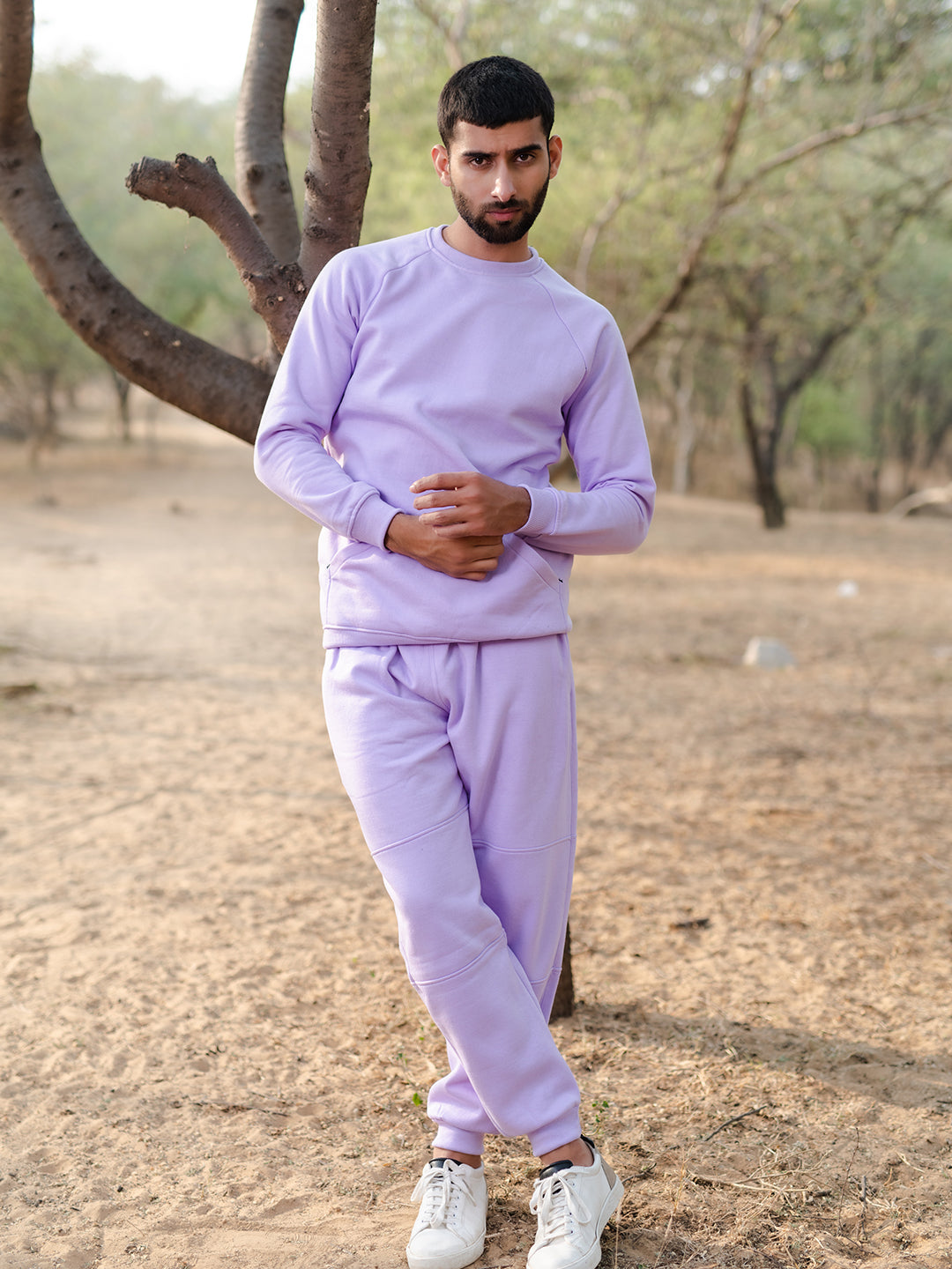 Lilac Round Neck Sweatshirt With Jogger Co-ord Set