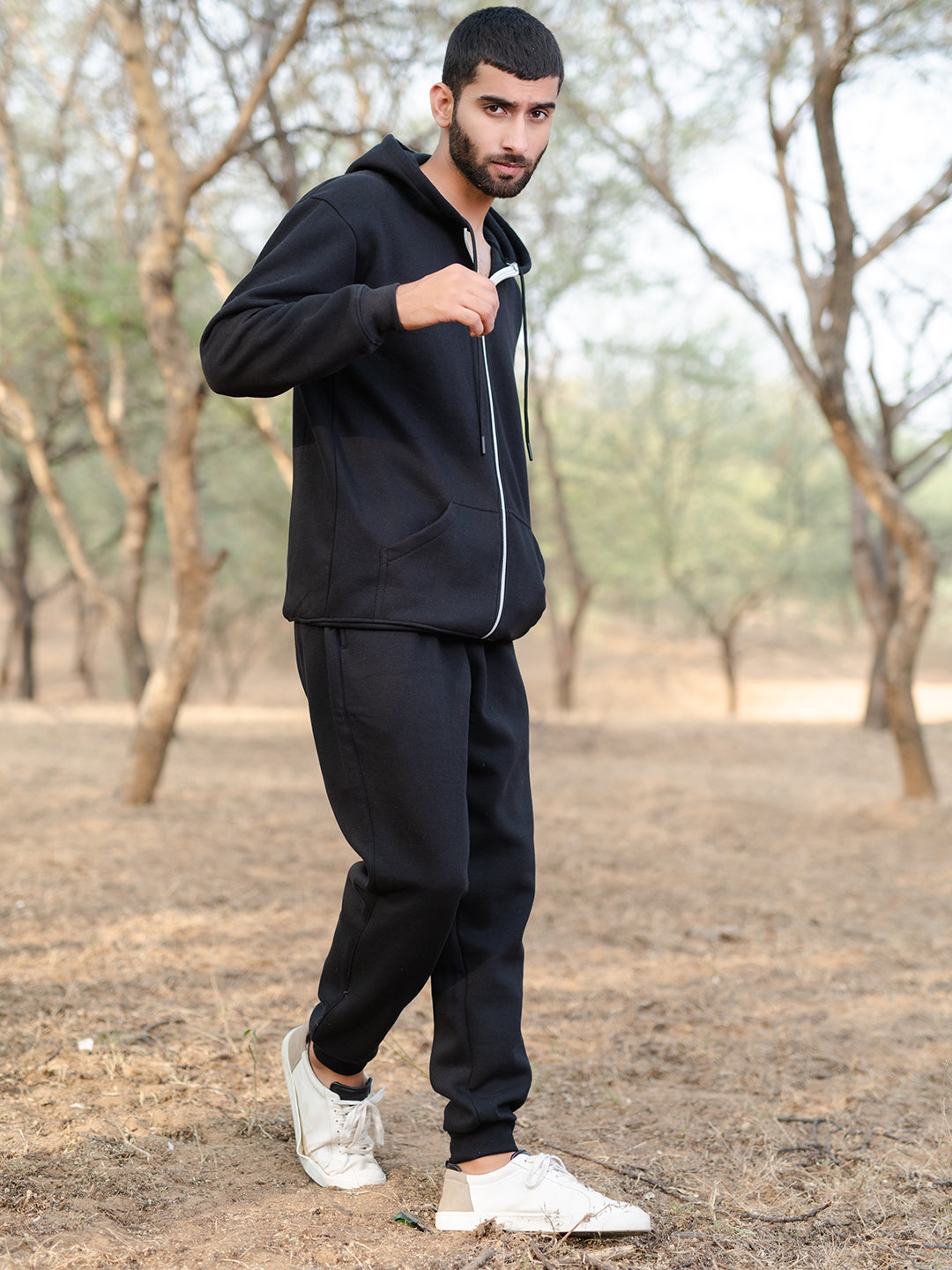 Black Hoodie With Jogger Co-ord Set