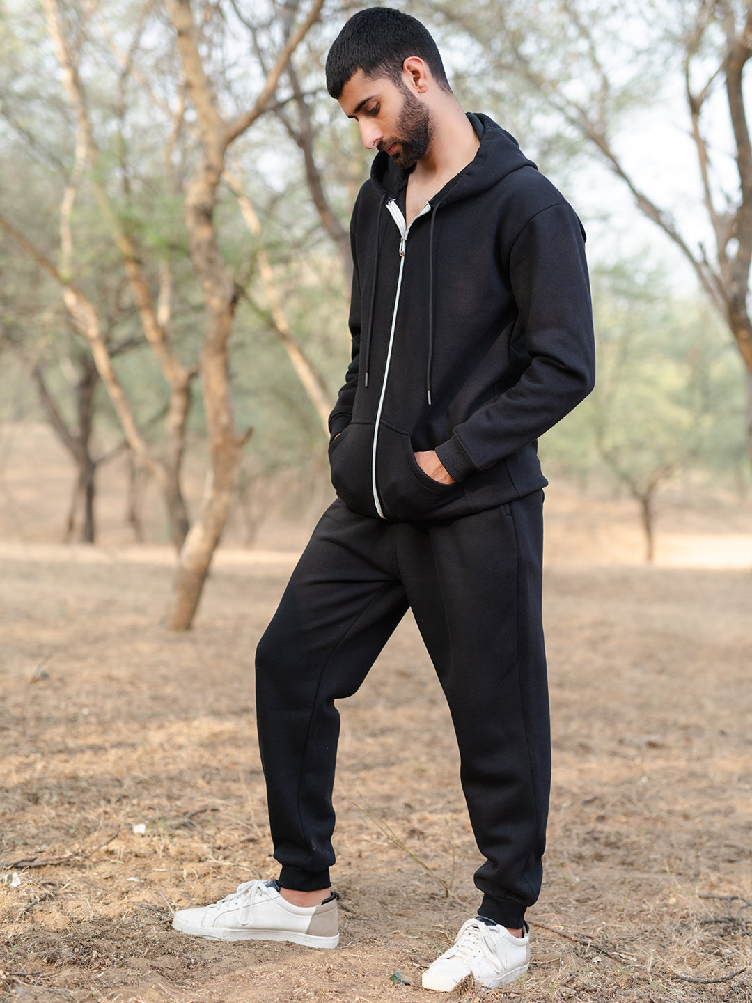 Black Hoodie With Jogger Co-ord Set