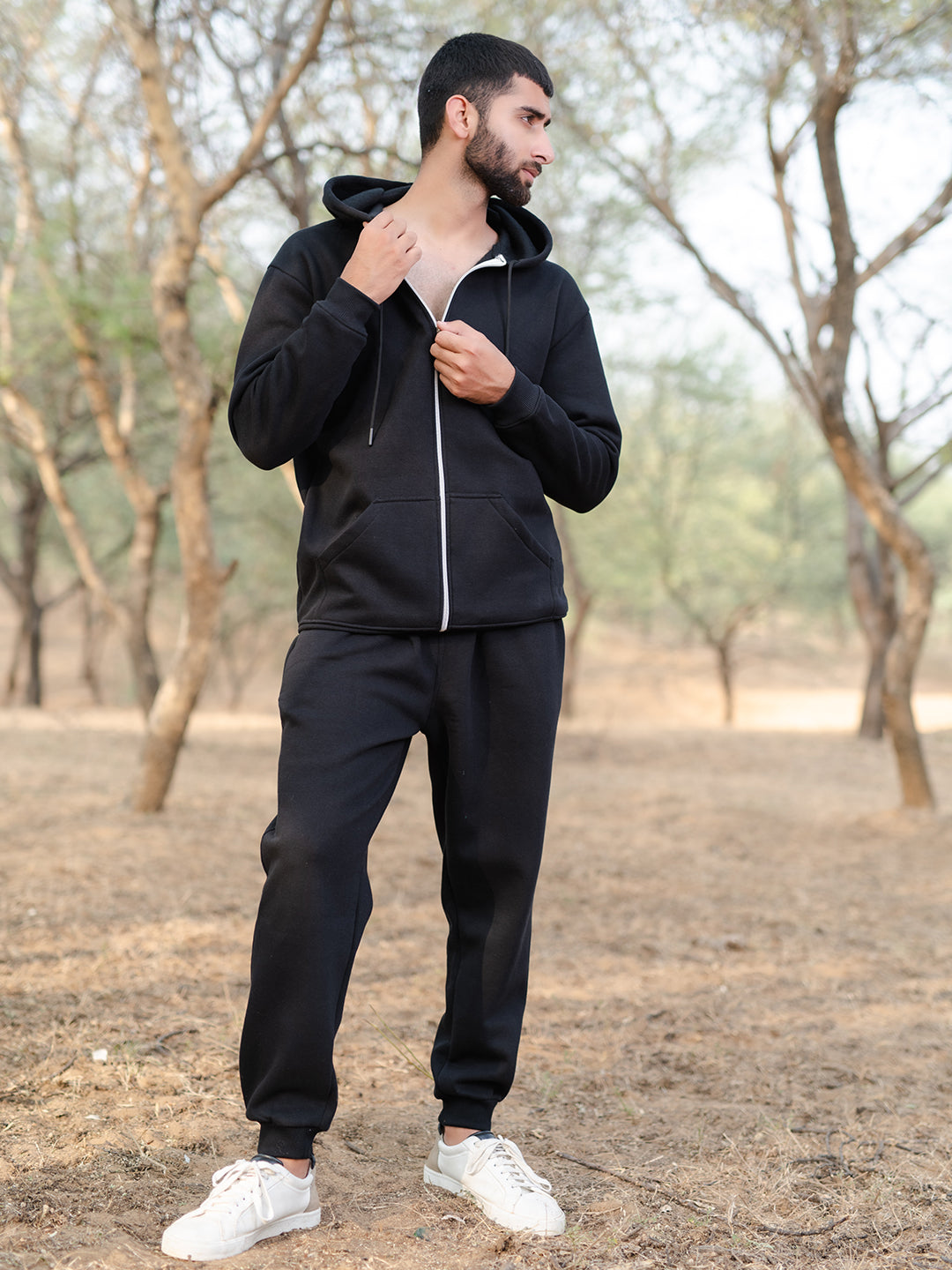 Black Hoodie With Jogger Co-ord Set