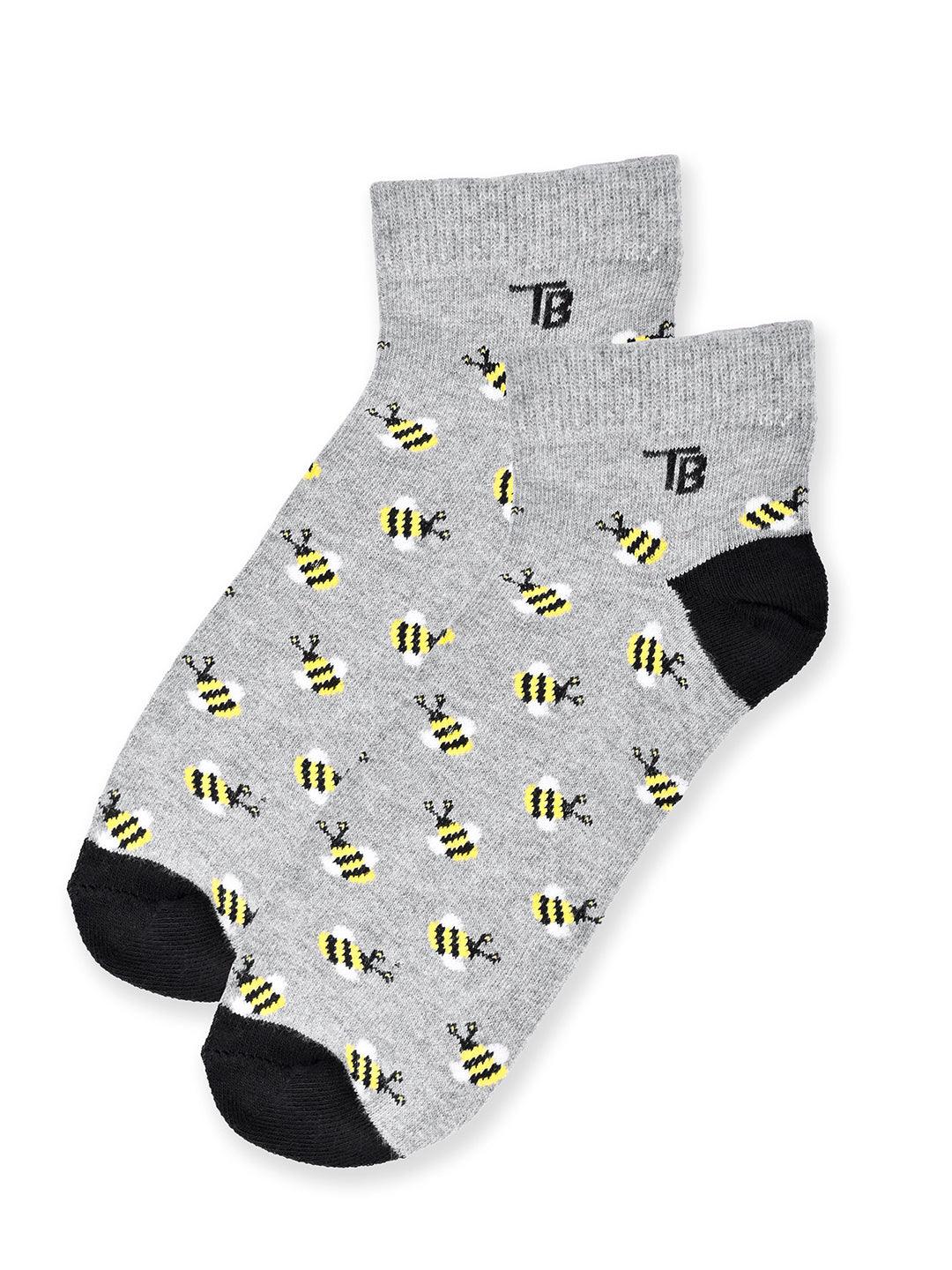 printed grey socks