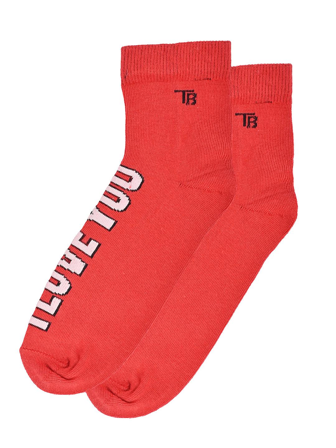 printed red socks