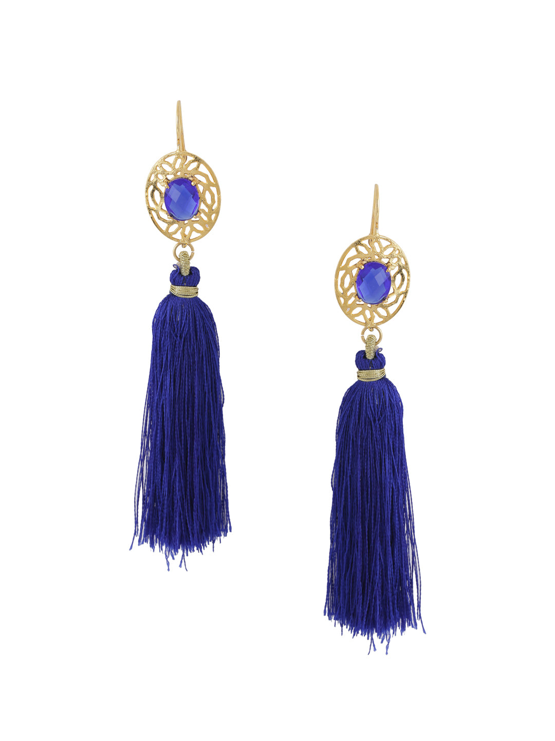 Contemporary Indo Western Colored Stone Dangler Earring