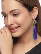 Contemporary Indo Western Colored Stone Dangler Earring