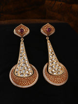 Floral Enamelled Dangler Earring