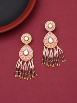 Floral Enamelled Dangler Earring