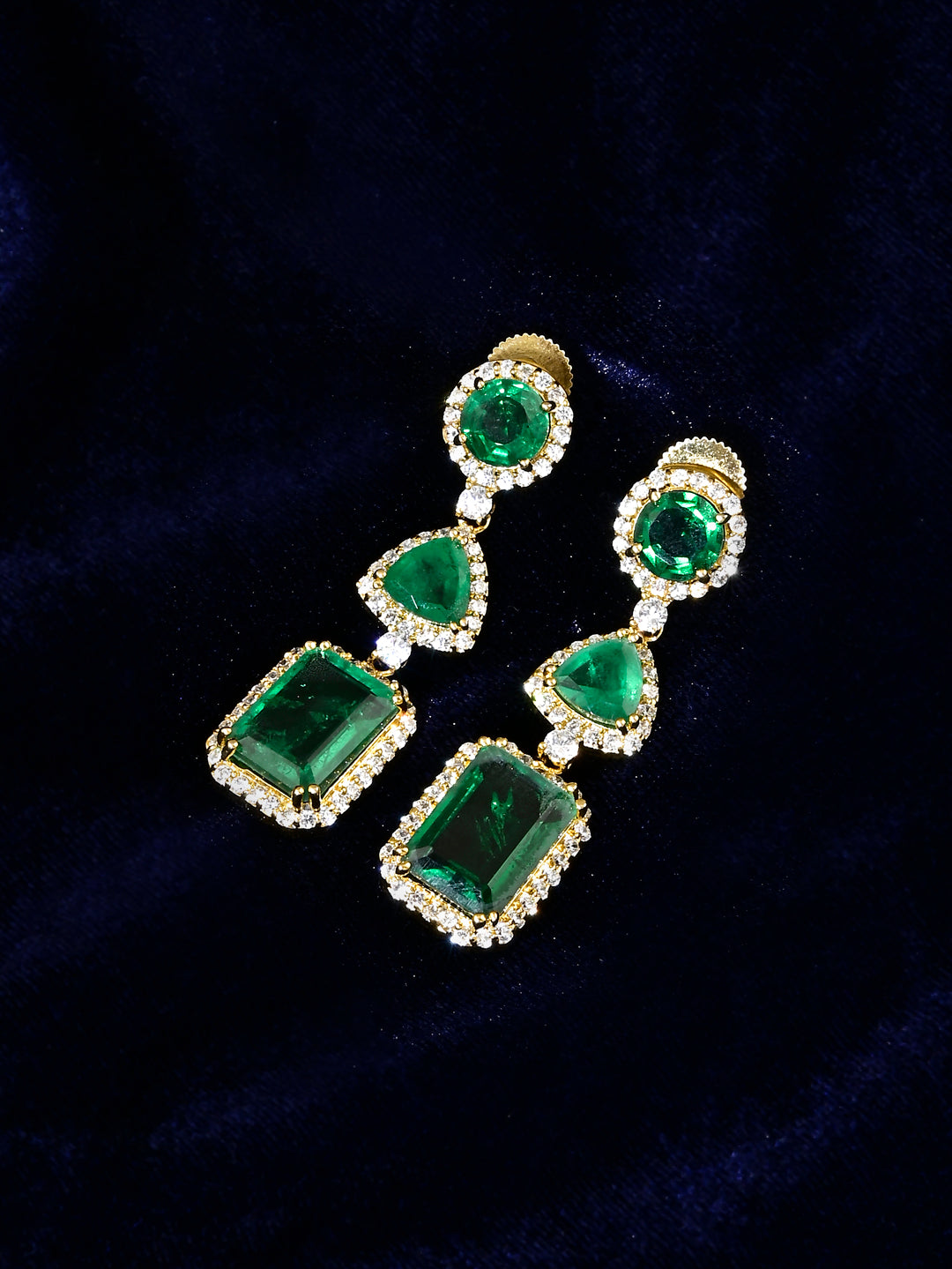 Contemporary Colored Stone Dangler Earring