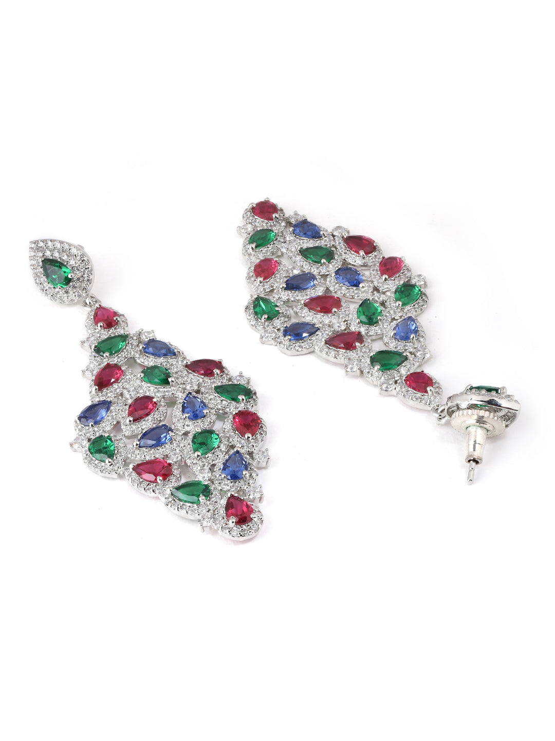 Contemporary Colored Stone Dangler Earring