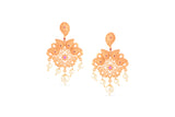 Floral Gold Plated Dangler Earring