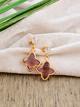 Floral Colored Stone Dangler Earring