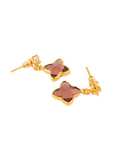 Floral Colored Stone Dangler Earring