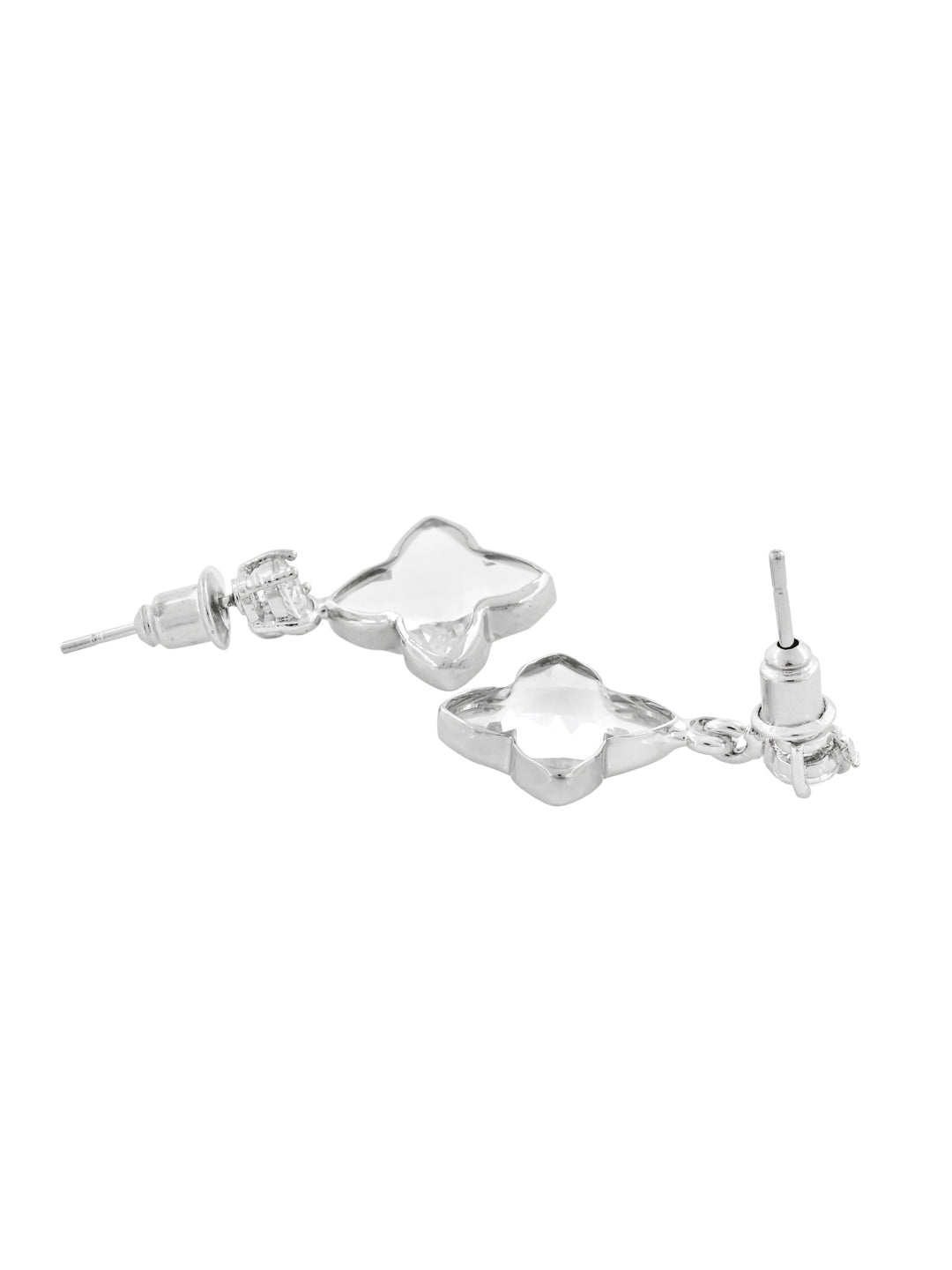 Floral Colored Stone Dangler Earring