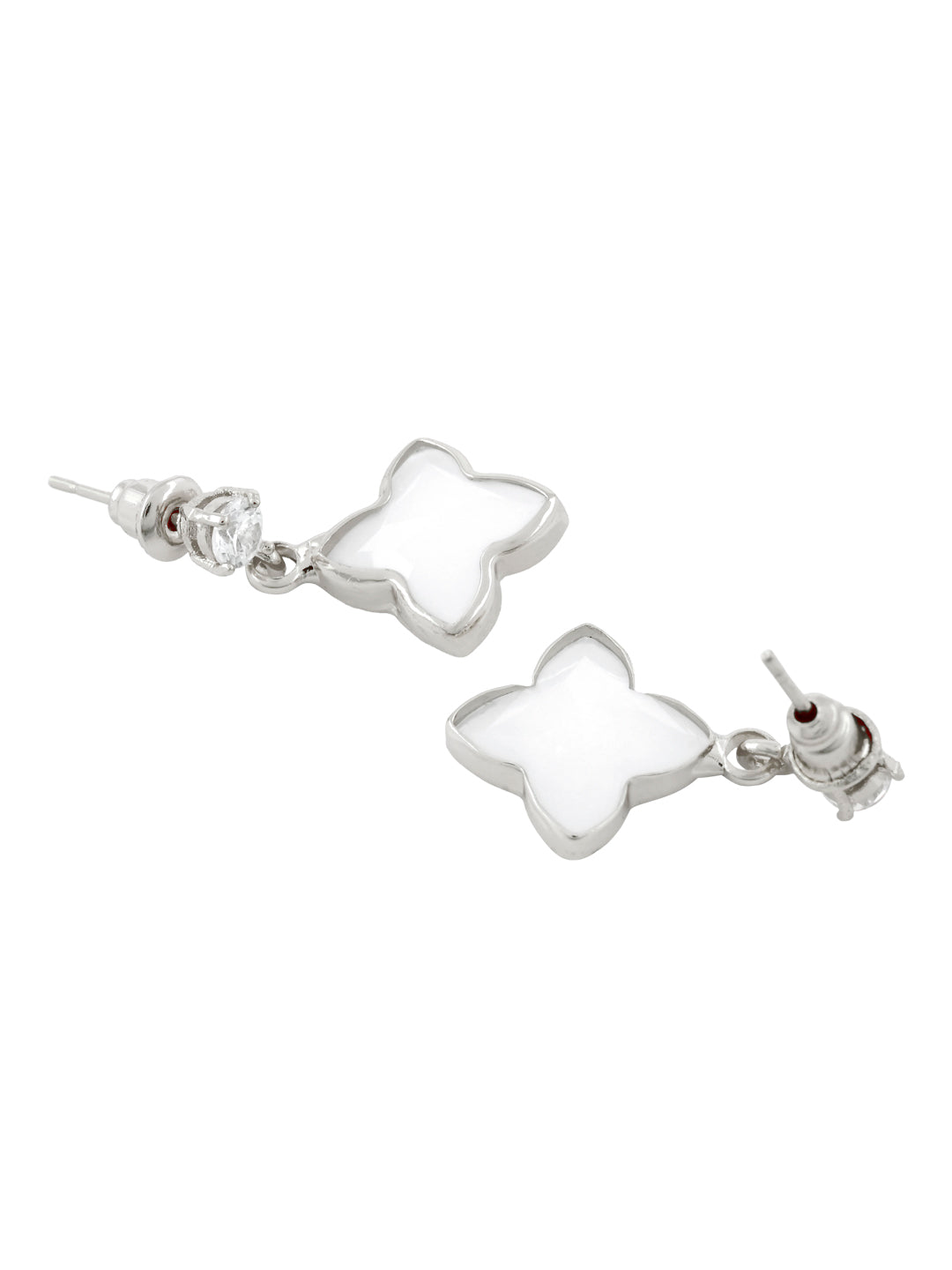 Floral Colored Stone Dangler Earring