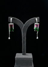 Contemporary Colored Stone Dangler Earring