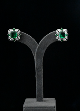 Contemporary Colored Stone Stud Earring